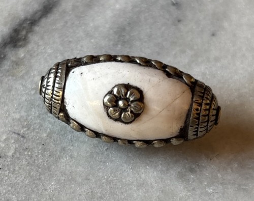 Large tibetan silver - silver, encased