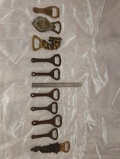 LOT DE 10 ANCIEN DECAPSULEUR METAL BRONZE ANTIQUE STEEL BRONZE BOTTLE OPENER