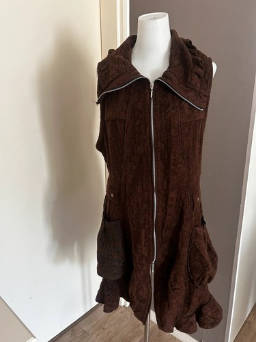 Gilet long veste - , manches