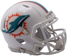 NFL Mini Casque Vitesse Miami Dauphins Riddell Footballhelm Casque 095855991733