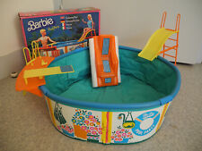 jeu jouet ancien piscine Barbie Mattel 1974 vintage toy pool party 70s Spielzeug