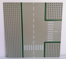 LEGO Vintage Plaque de base LEGO 32x32 Route Intersection Passage Piéton - 1978