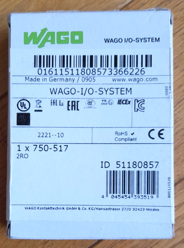 Wago carte 750 - carte, de