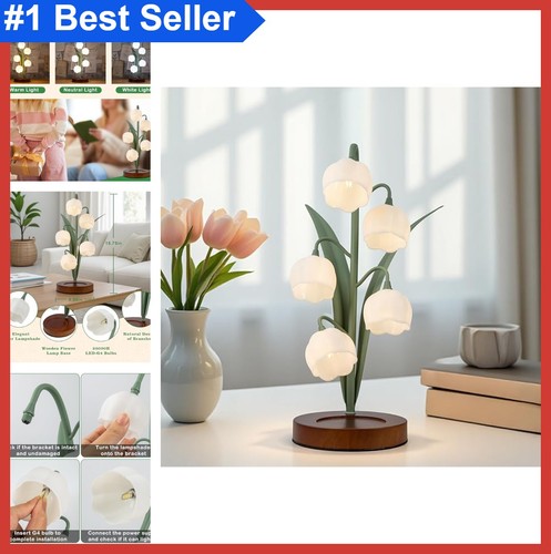Flower desk lamp inch - flower, 15.75