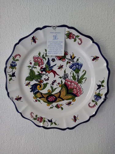 Assiette faience vieux rouen - assiette,
