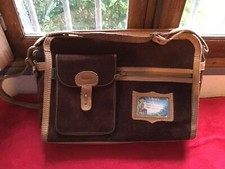 Besace vintage Tann’s  cuir et daim brun .TBE . (M/)