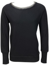 B - Pull Sweat Noir Chaîne