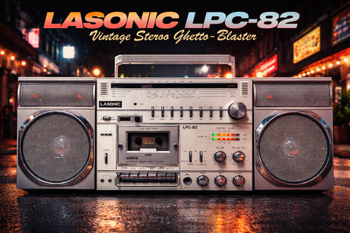 Lasonic silver boombox - silver,