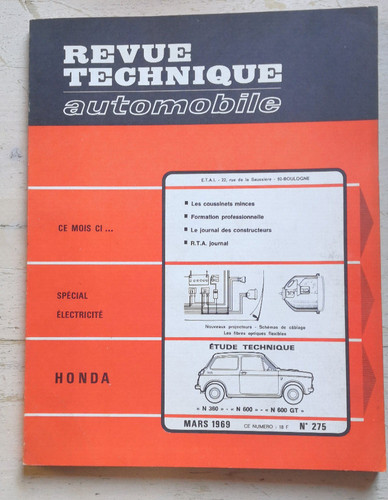 Revue technique honda n 360 - revue,