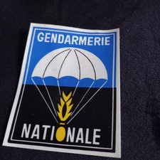 Insigne Tissu plastifié thermocollant - GENDARMERIE  PARACHUTISTE 6,5x8,5 cm