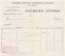 FACTURE  1922 SOIERIES