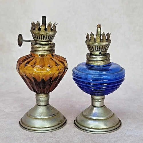 Paire lampes huile vintage - paire,