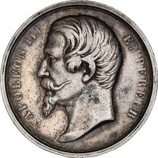 France, Médaille, Napoléon III, Bureau d'Administration du Lycée, 1862, TTB+