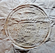 1685 -LE MANS- ÉGLISE DE LA TRINITÉ- parchemin avec sceau épiscopal de l'évêque.