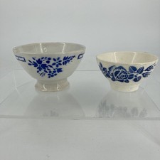Ancien 2 Petits Bols Art Déco Fleurs Badonviller