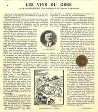 LES VINS DU GERS (32) ADP PAR M. DUBOURDIEU 1931