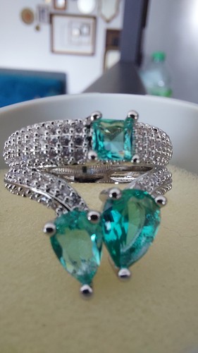 Superbe bague argent avec - bague,