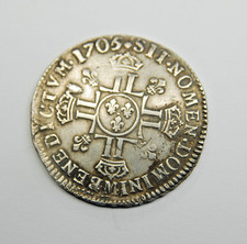 Monnaie, France, Louis XIV Demi Ecu au 8 L 1705 Réformé Toulouse