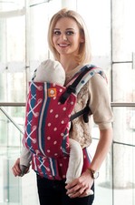 ??NWT Tula Half Standard Wrap Kokadi Rockabilly Maritime Red White Blue