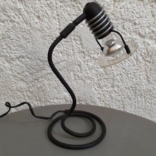 Lampe ESTO années 80 tortillon ressort era Memphis Totem Vintage SERPENT Noire