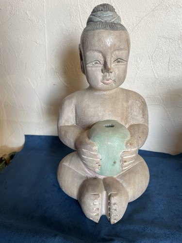 Bouddha enfant bois - en,