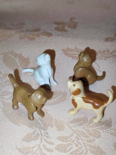 Playmobil lot 4 chiens - ,