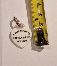 Tiffany & Co. Bone china Return to charm / pendant. With T & Co. 925 clasp link