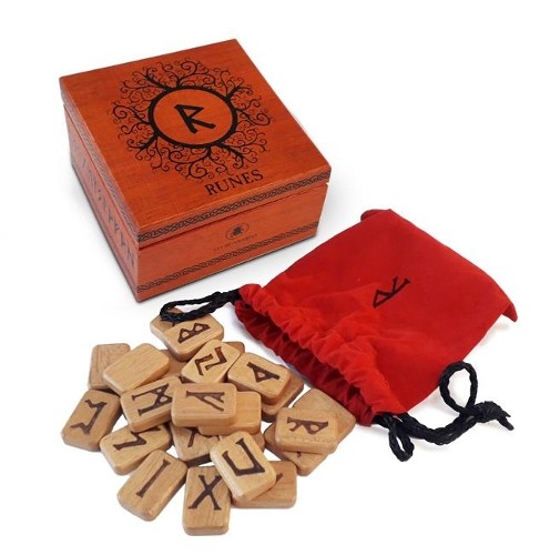 Deluxe wooden runes - deluxe, runes: