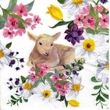 Serviettes papier agneau - serviettes,