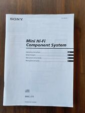 Mode d'emploi pour Mini Hi-Fi SONY MHC-771 (Français, Ang., Esp. et Port.)