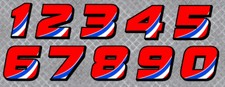 STICKER NUMERO COURSE RACING FLAG FRANCE MOTO CROSS AUTOCOLLANT STICKER NU002USA