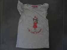 T-shirt sans manches beige imprimé My Little Princess Taille 6 ans 116cm - NKY