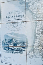 carte routière de la France dédiée aux souscripteurs du guide pittoresque 1836