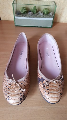 Ballerines cuir véritable - en,