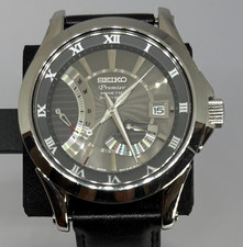 Montre pour homme Seiko Kinetic Premier Direct Drive 5D44-0AD0 date acier...