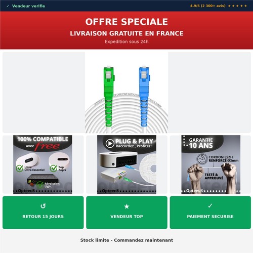 Câble fibre optique - fibre,