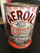 Ancien Bidon Huile Auto AEROIL