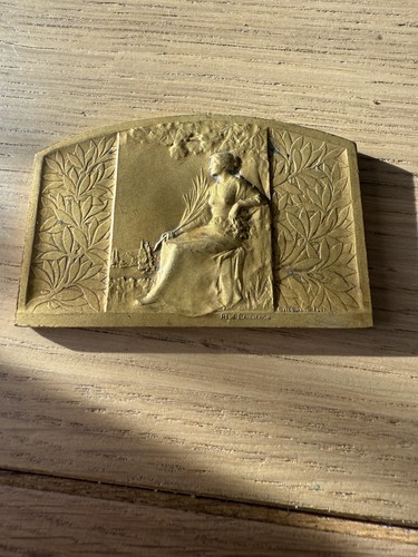 Art nouveau plaque médaille - art,