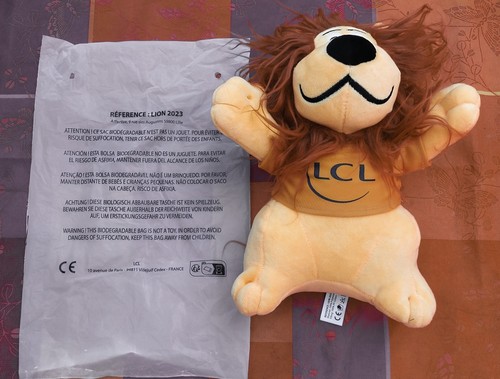 Peluche lion lcl maillot jaune - peluche,