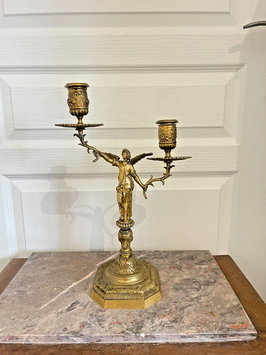 Ancien chandelier bougeoir - ancien,