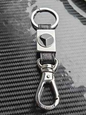 Mercedes porte clé vrai cuir neuf sous blister