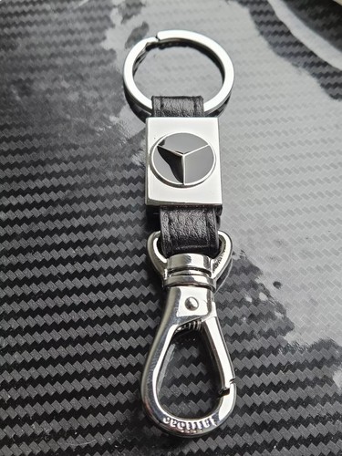 Mercedes porte clé vrai cuir