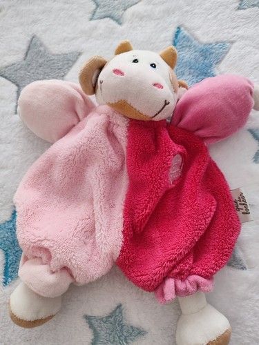 Doudou vache rose - semi, plat