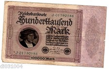 Allemagne GERMANY BILLET 100000 MARK 1923 P83 BON ETAT