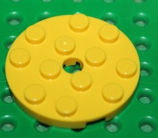 Lego Yellow Plate Round 4x4 with Hole ref 60474 sets 8037 7930 7939 9495 7597