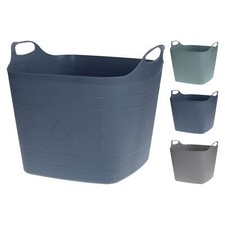 Flexible Rangement Plastique Seau Résistant Durable Maison Assorted Couleurs 40L