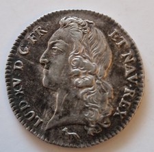 Cinquieme écu Louis XV bandeau, 1745, Paris, rarissime,  état exceptionnel