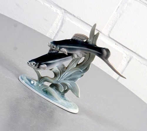 Figurine poisson porcelaine - en,