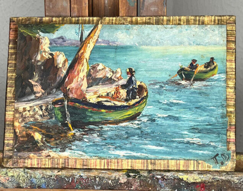 Tableau n245 huile sur - n245,