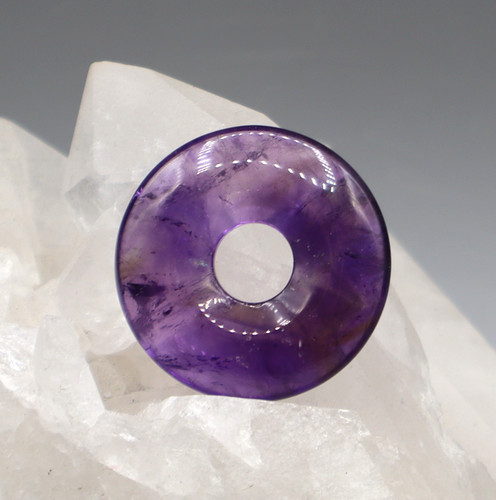 Pendentif améthyste donut - pendentif,